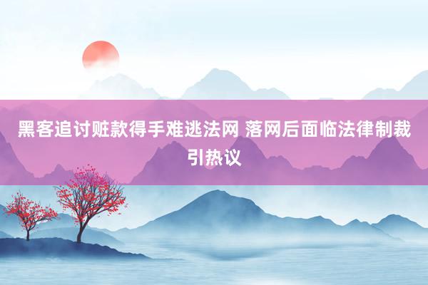黑客追讨赃款得手难逃法网 落网后面临法律制裁引热议