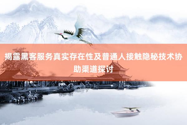 揭露黑客服务真实存在性及普通人接触隐秘技术协助渠道探讨