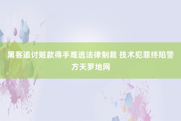 黑客追讨赃款得手难逃法律制裁 技术犯罪终陷警方天罗地网